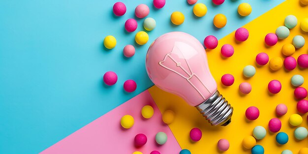 a pink light bulb with a pink light on the top