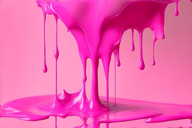 The pink liquid drips off the background generated Ai