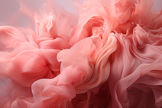 Pink liquid in water with a white background generative ai