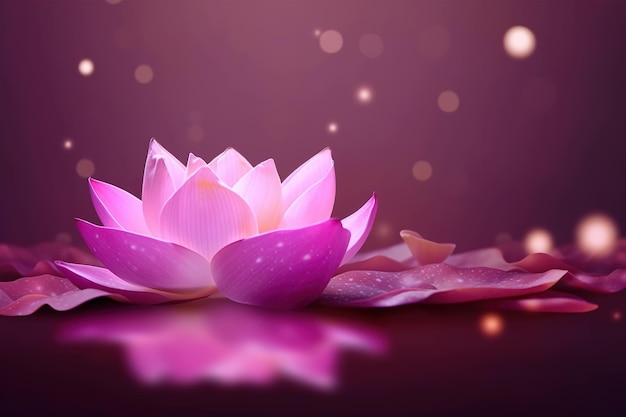 A pink lotus flower with the word lotus on the bottom