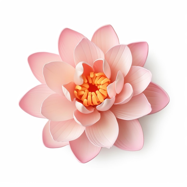 pink lotus on white background isolated