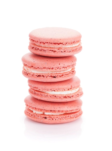 Pink macaron cookies