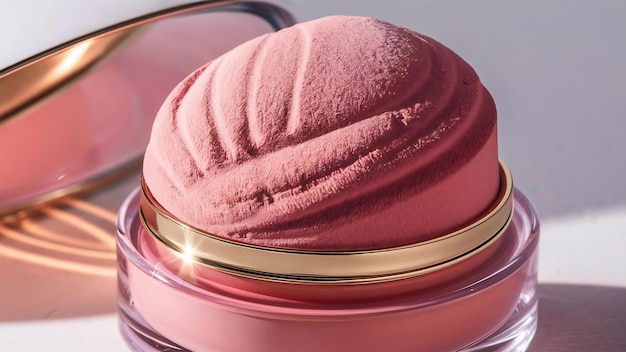 Pink make up powder