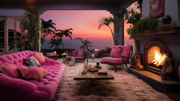 Pink Malibu huis in Californië