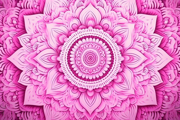 Photo pink mandala background design