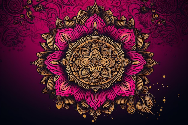 Foto sfondio rosa mandala vintage