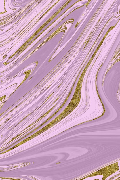 金の裏地とピンクの大理石の背景