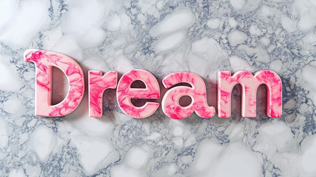 Pink Marble Dream concept creative horizontal art poster