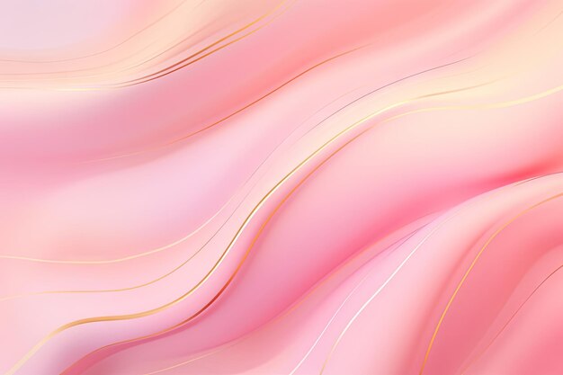 Pink marble gradient with golden lines pastel background