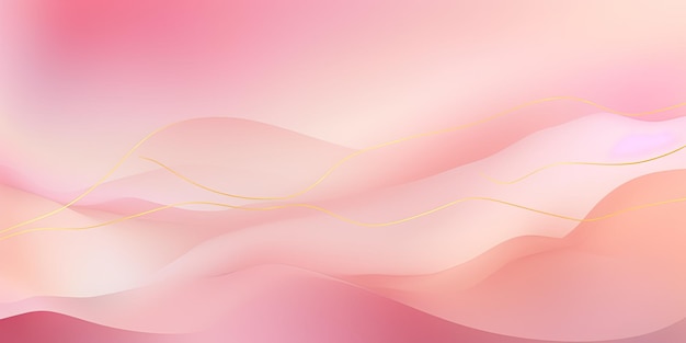 Pink marble pastel gradient background with golden lines