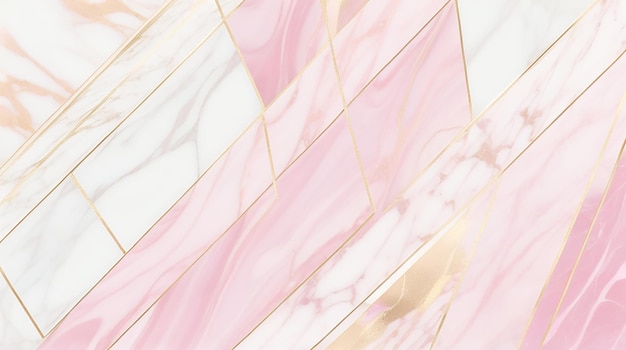 Pink marble pastel gradient background with golden lines