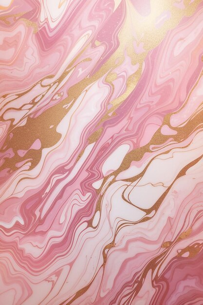 Pink marble pastel gradient background with golden lines