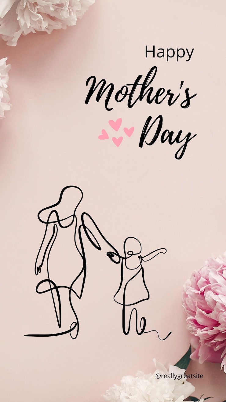 Photo pink minimalist motheraposs day facebook story 1