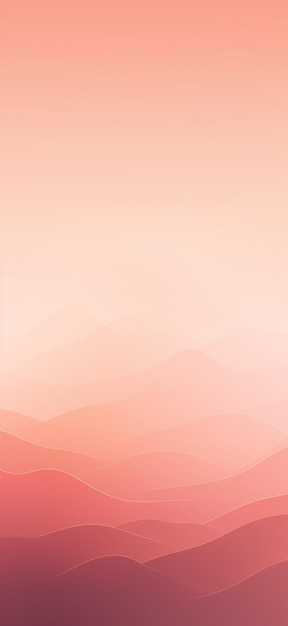 A pink mountain with a mountain background in the middle.