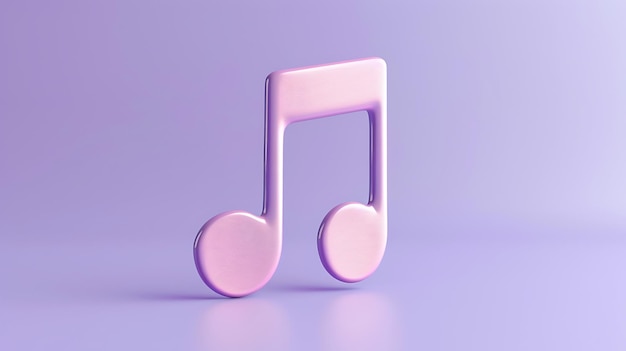 a pink music note with a purple background