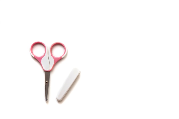 Кусачки для ногтей розовые с белой шапочкой для стрижки детских ногтей, детского маникюра.