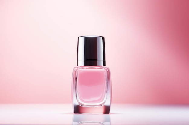 Pink nail polish bottle