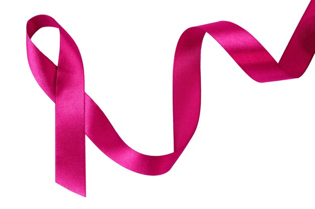 Pink October. Pink ribbon on pink background.