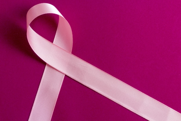 Pink october pink ribbon on pink background