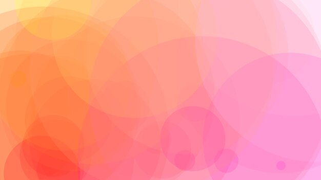 Pink and orange background with a circle of circles.