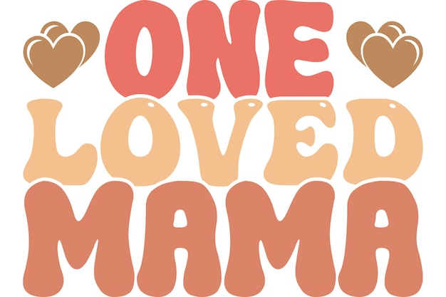 ピンクとオレンジの「One Loved Mama」のロゴ