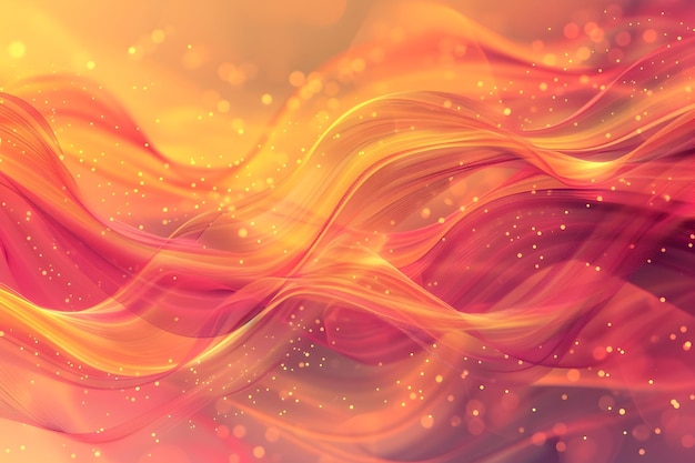 金色のスタイルのピンクとオレンジの波紋の背景