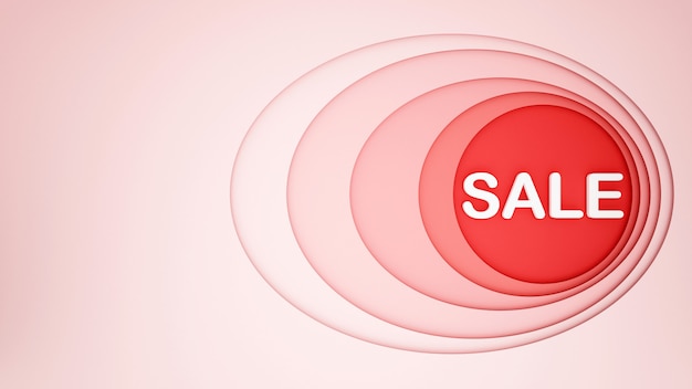 Pink oval with red circle for artwork background  