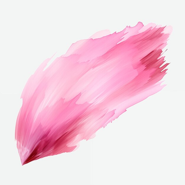 Photo pink paint brush strokes in watercolor