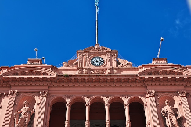 Pink palace in Buenos Aires, Argentina