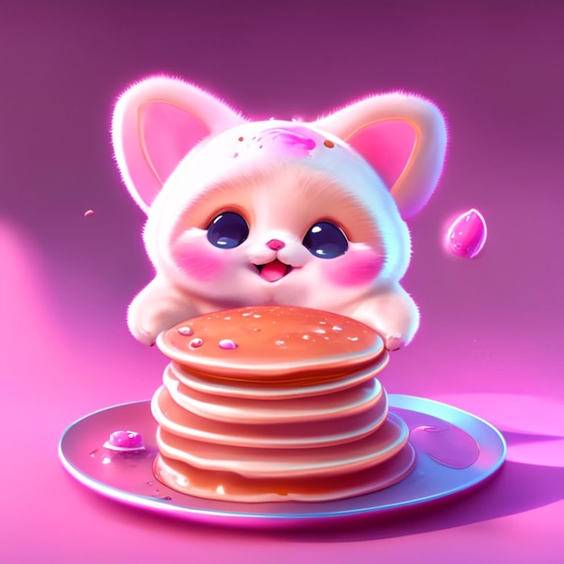 Pink pancake
