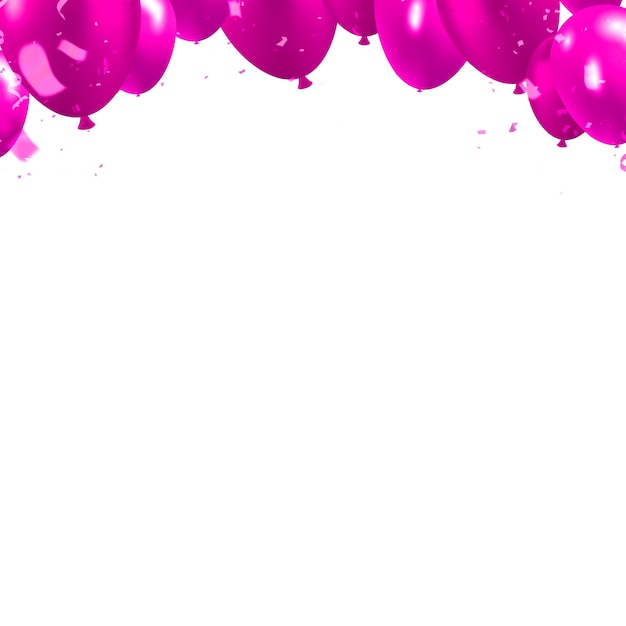 Photo pink party balloons flying celebration balloons flying