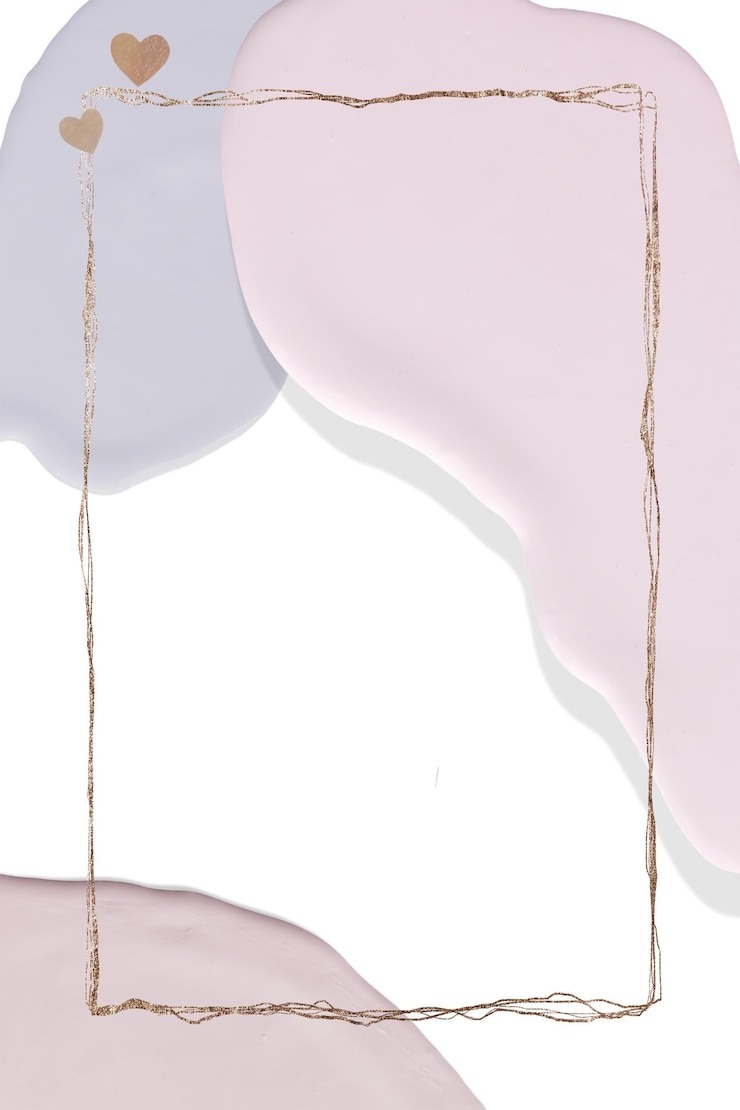 Photo pink pastel gold frame png