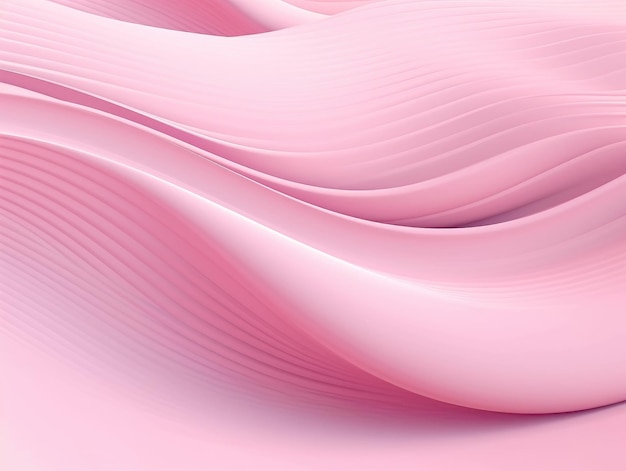 Розовая пастельная волна абстрактный 3D фон Генеративный AI