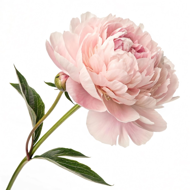 Photo pink peony blossom