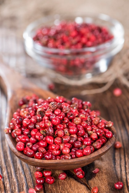 Photo pink peppercorns