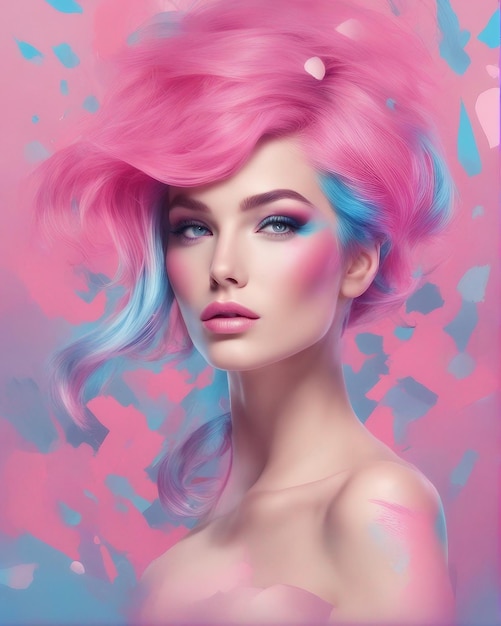 Pink Perfection Watercolor Beauty with Captivating Women Models