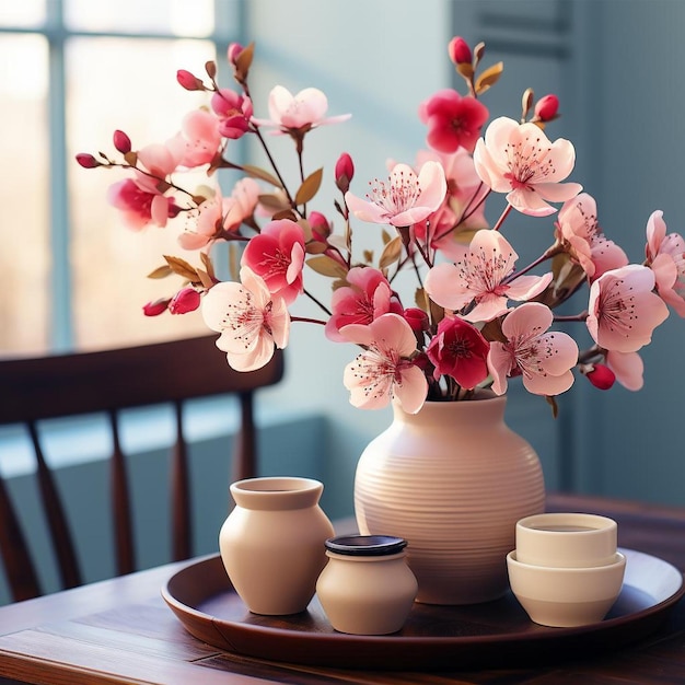 Photo pink petal palette light pink background image