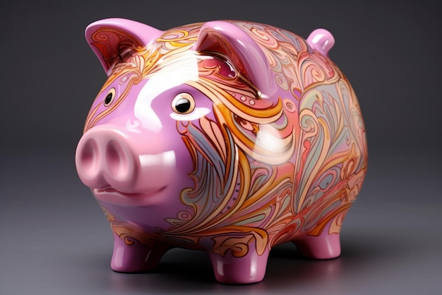 Pink piggy bank Generate Ai