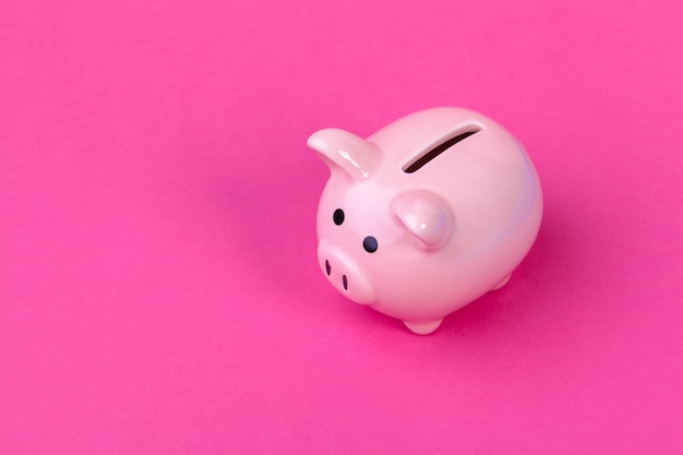 Pink piggy bank