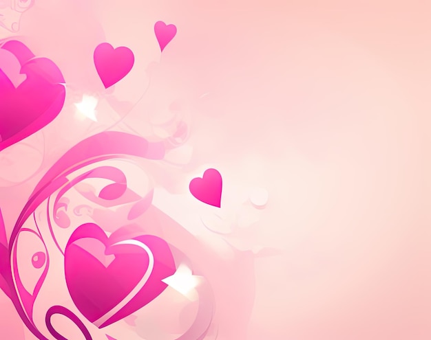 Pink and pink hearts on a pink background