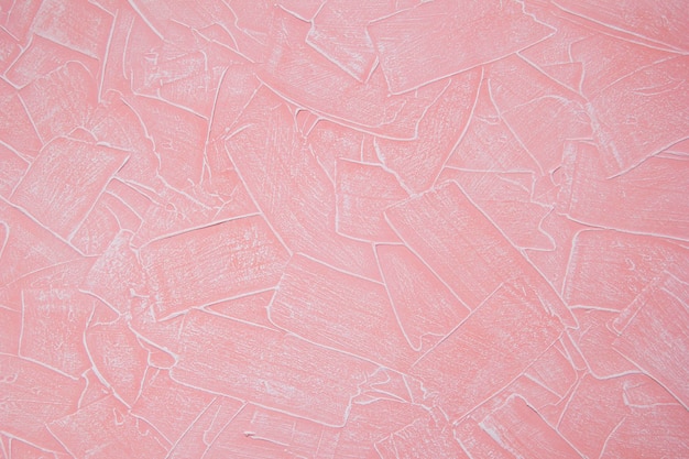 Pink plaster, large strokes. Vintage style vintage wall background