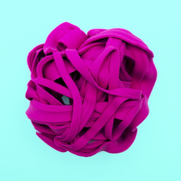 Pink plasticine form minimal colours art