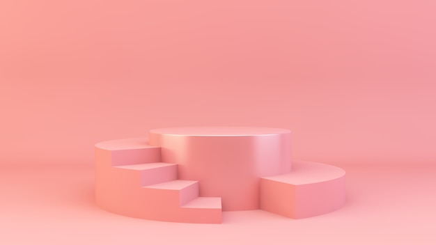 Pink platform for product presentation