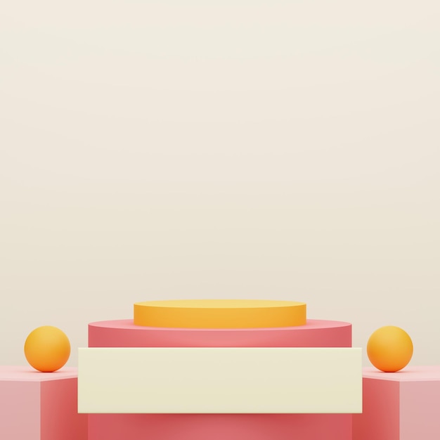 Pink podium minimal