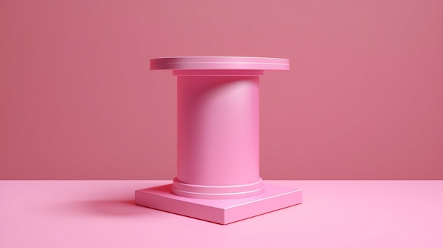 Pink podium for product