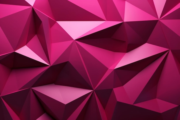 Pink Polygonal Surface with Triangular Pyramids