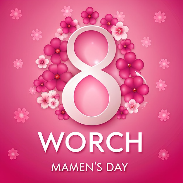 a pink poster with flowers and a pink background with a pink background with pink flowers