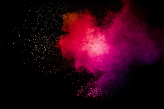 Pink powder explosion background