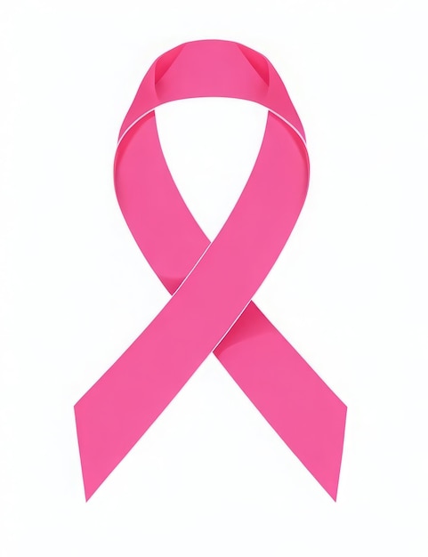 Photo pink power ribbon for breast cancer awareness month