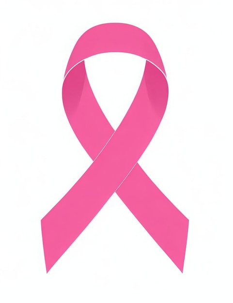 Photo pink power ribbon for breast cancer awareness month